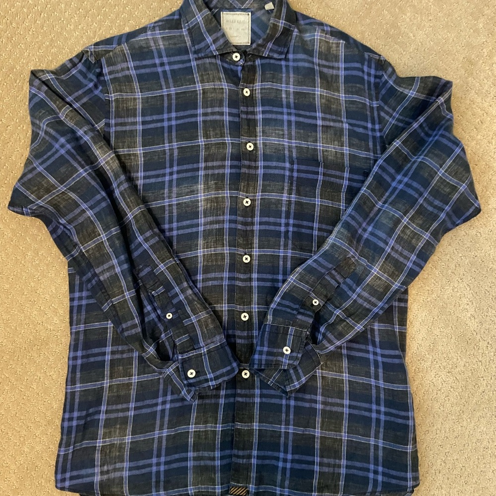 Billy Reid Plaid Button Down Shirt